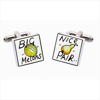 Nive Pair / Big Melons Bone China Cufflinks by