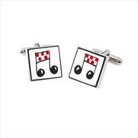 Sonia Spencer Red Music Notes Bone China Cufflinks by