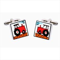 Sonia Spencer Red Tractor Bone China Cufflinks by