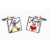 Young at Heart Bone China Cufflinks by