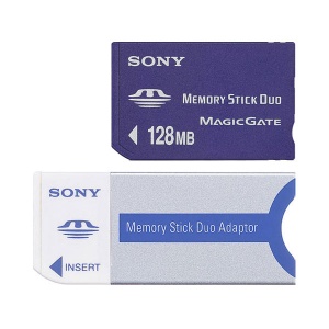 128MB Memory Stick PRO Duo with Adapter