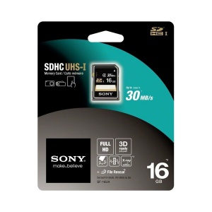 Sony 16GB SD (SDHC) UHS-1 Card - 30MB/s / Class 4