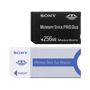 256MB Memory Stick PRO Duo with Adapter