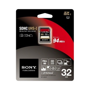 Sony 32GB SD (SDHC) UHS-1 Card - 94MB/s / Class 10