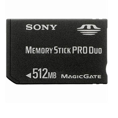 512MB Memory Stick Pro Duo and Adaptor