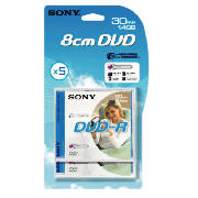 Sony 8cm DVD-R Camcorder Media 5 Pack