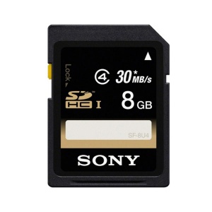 Sony 8GB SD (SDHC) UHS-1 Card - 30MB/s / Class 4