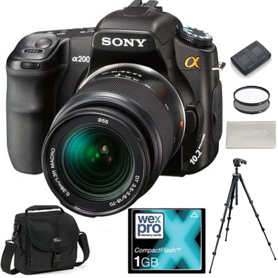 Sony Alpha 200 Digital SLR with 18-70mm Lens -
