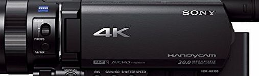 Sony AX100X 4K Camcorder with 1.0 Type Exmor R CMOS Sensor - Black