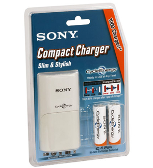 Sony Battery Charger with 2 x AA CycleEnergy