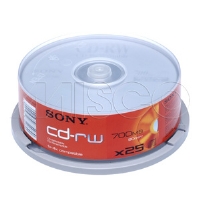 CD-RW 80MIN 700MB 1-4X SPINDLE 25 PACK
