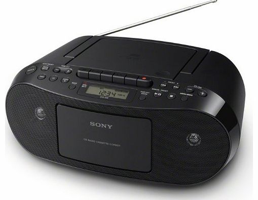 CFD-S50 Portable CD Radio Cassette Boombox Black