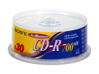 CD-R Media 40x 80Min 700MB 30 pack Spindle