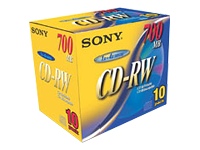 CD-RW Media 80Min 700MB 10 pack