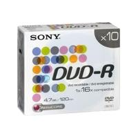 sony DMR47 - 10 x DVD-R - 4.7 GB 16x - slim