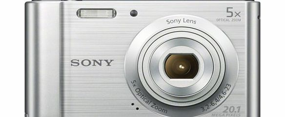 Sony DSCW800 Compact Digital Camera - Silver (20.1 MP, 5x Optical Zoom)