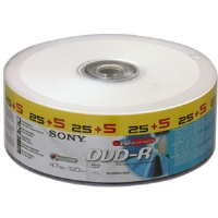 Sony DVD-R 25 Pack Plus 5 Free ,4.7GB, 16x