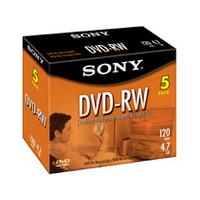 Sony DVD-RW 4.7GB 120 min 2x Speed Jewel Case 5