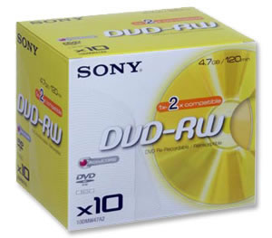 DVD-RW Rewritable Disk Cased 120min 4.7Gb