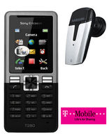 Sony Ericsson T280i   Free Bluetooth Headset T-Mobile Pay as you Go Talk and Text