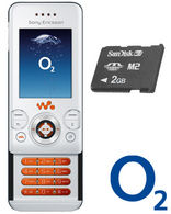 Sony Ericsson W580i Walkman   2GB Memory Card O2 Talkalotmore PAY AS YOU TALK