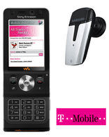 W910i Walkman + Free Bluetooth Headset T-Mobile Pay as you Go Talk and Text