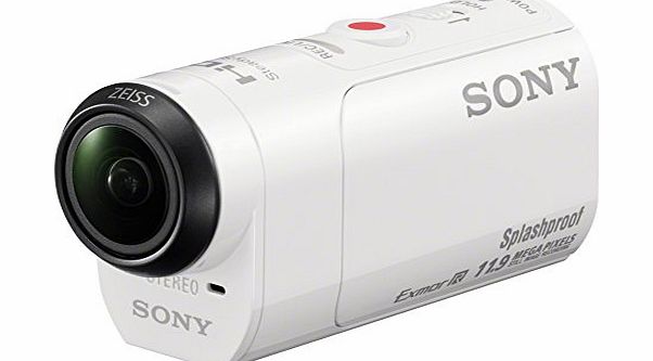Sony HDR-AZ1VR Action Cam Mini Camcorder with Wi-Fi and Live View Remote Wrist Strap - White