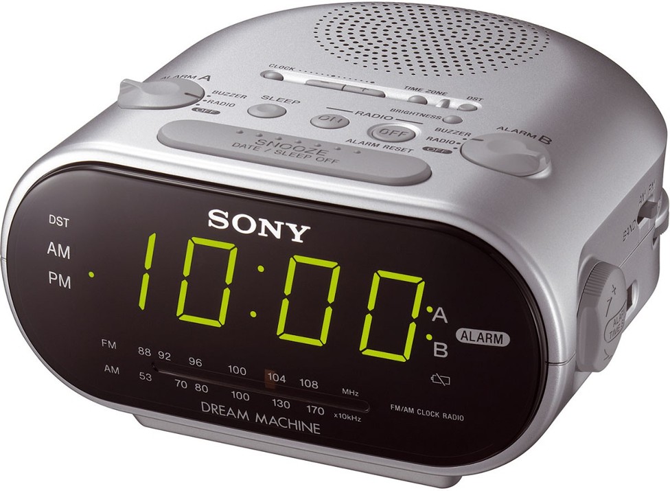 sony radio clock alarm