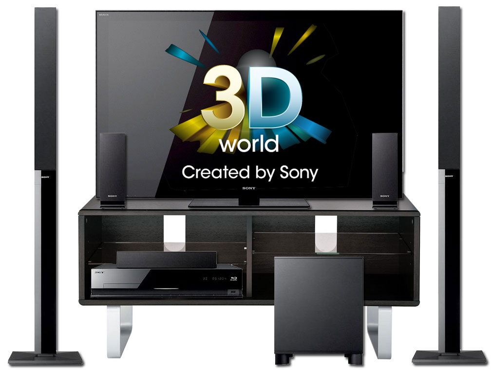 Sony KDL-46HX903U   BDV-E870   Designer TV Stand