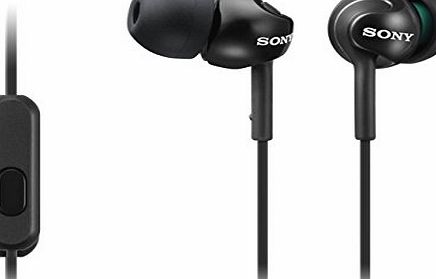 Sony MDR-EX110AP Deep Bass Earphones with Smartphone Control and Mic - Metallic Black