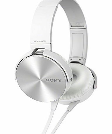 Sony MDR-XB450 Xtra Bass Overhead Headphones - White