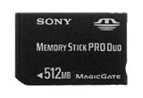 Sony Memory Stick PRO DUO (PSP Memory) - 512MB