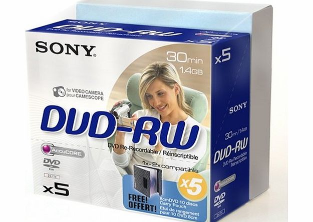 Sony Mini DVD-RW 1.4GB (5 Pack)