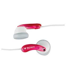 Sony Pink In-Ear Headphones