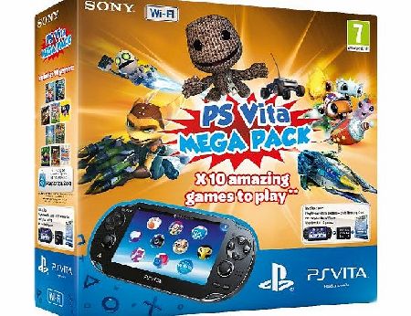 Sony PS Vita WiFi Console with 10 game Mega Pack on 8GB Memory Card (PlayStation Vita)