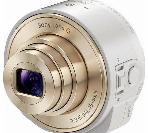 Sony QX10 Lens Style Camera for Smartphones and Tablets- White (18.2MP, 10x Optical Zoom )