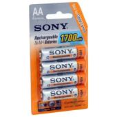 sony Rechargeable 4x AA 1700mAh Battery Blister