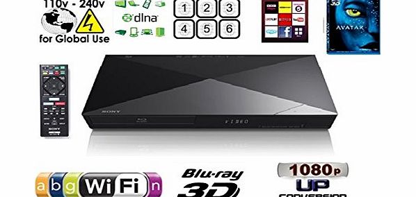  MULTIREGION BDP-S5200 (BDPS5200) SMART 2D/3D Wi-Fi Blu-Ray with Multi Region DVD Player - PAL/NTSC - Worldwide Voltage 100~240V - 1 USB, 1 HDMI, 1 COAX, 1 ETHERNET Connections + ZIPTUNE SPEAKER B