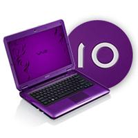 Vaio CS31S Purple Intel Core2 Duo T6500 2.1GHz 4GB 320GB 14.1 Vista Home Premium