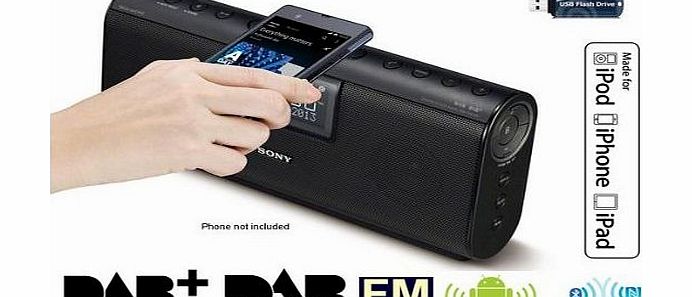XDR-DS21BT Stereo Dual Alarm Clock Digital radio (DAB/DAB+/FM) - Includes Bluetooth & NFC as well as USB input. Wireless connection to SMART PHONE and Apple for Hands Free calls - Bundle incl