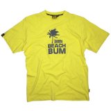 Plain Lazy Beach Bum T-shirt, Yellow, Large