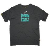 Plain Lazy Party Animal T-shirt, Charcoal, Medium