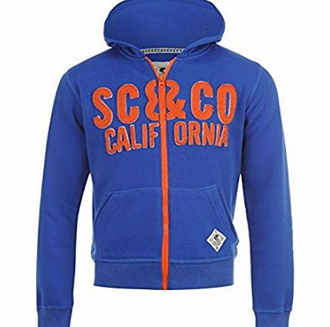 Soul Cal SoulCal Kids Cal Logo Zipped Hooded Jacket Junior Boys Long Sleeves Hoodie Royal 13 (XLB)