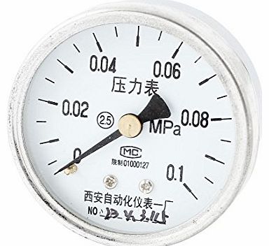 1/4PT Male Threaded 0-0.1Mpa Pneumatic Air Pressure Measuring Gauge