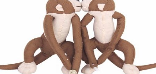 Sourcingmap 1 Pair of Curtain Tie Back Tiebacks Naughty Playing Monkey---Brown