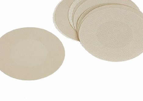 Sourcingmap 10 Pcs 2.4`` Dia Polyester Beige Nipple Cover Pad for Ladies