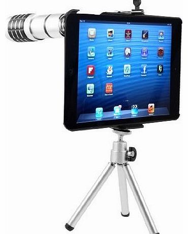 12X Zoom Telephoto Lens Camera Telescope + Tripod + Case for iPad Mini