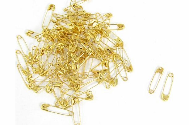 Sourcingmap 90 Pcs Gold Tone Metal Safety Pins for Clothing Trimming