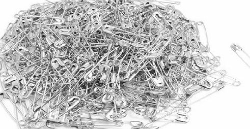 Sourcingmap Clothing Fastener Tool Clip Buttons Silver TOne Metal Safety Pins 500 Pcs