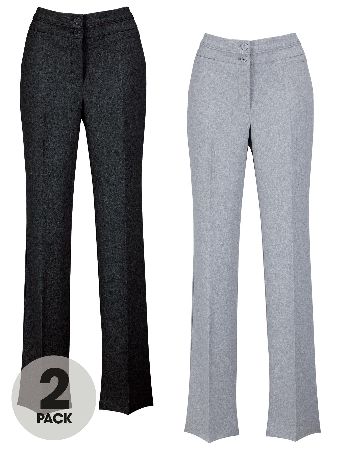 South Pack Of Two Straight Leg Trousers